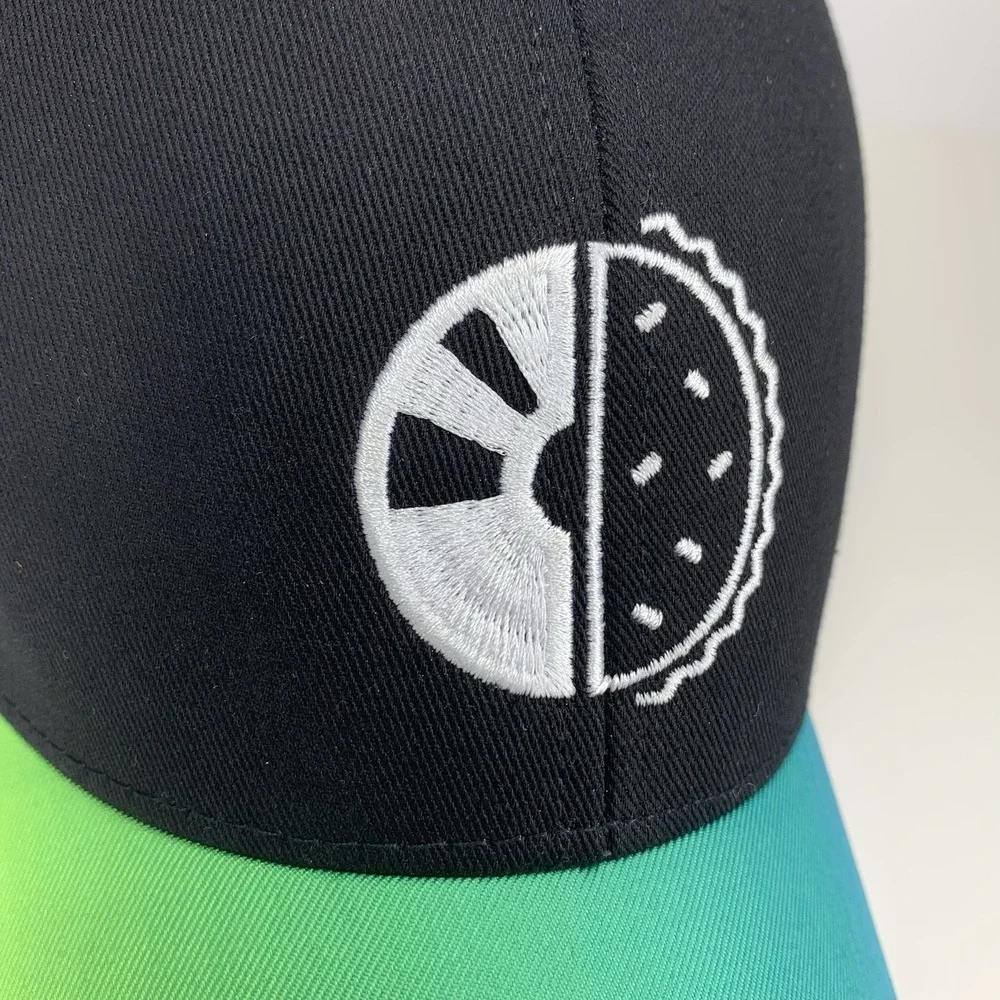 Holo Taco Hat Nail Polish Blue Green Black Adjustable Strap Baseball Cap